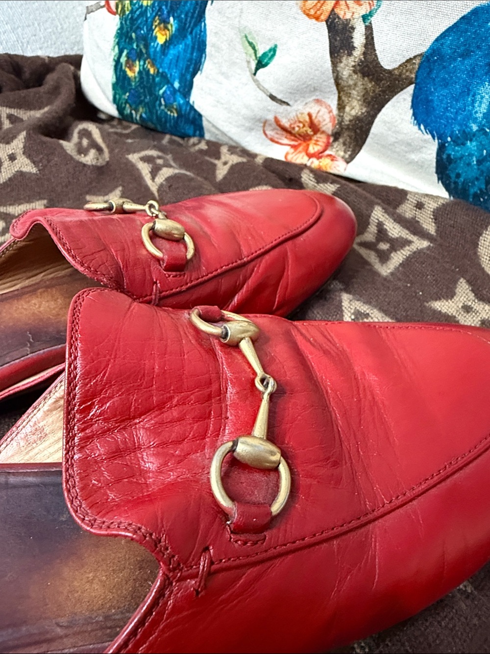 GUCCI WOMEN'S LOAFERS PRINCETOWN RED - Picture 11 of 12